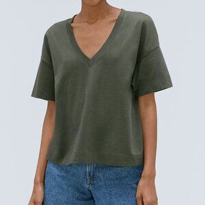 Everlane The Organic Cotton Slouchy V-Neck